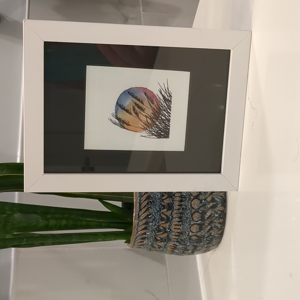 ❤️ Host Pick ❤️ 🎨Framed & Matted Print of Original Watercolour Painting